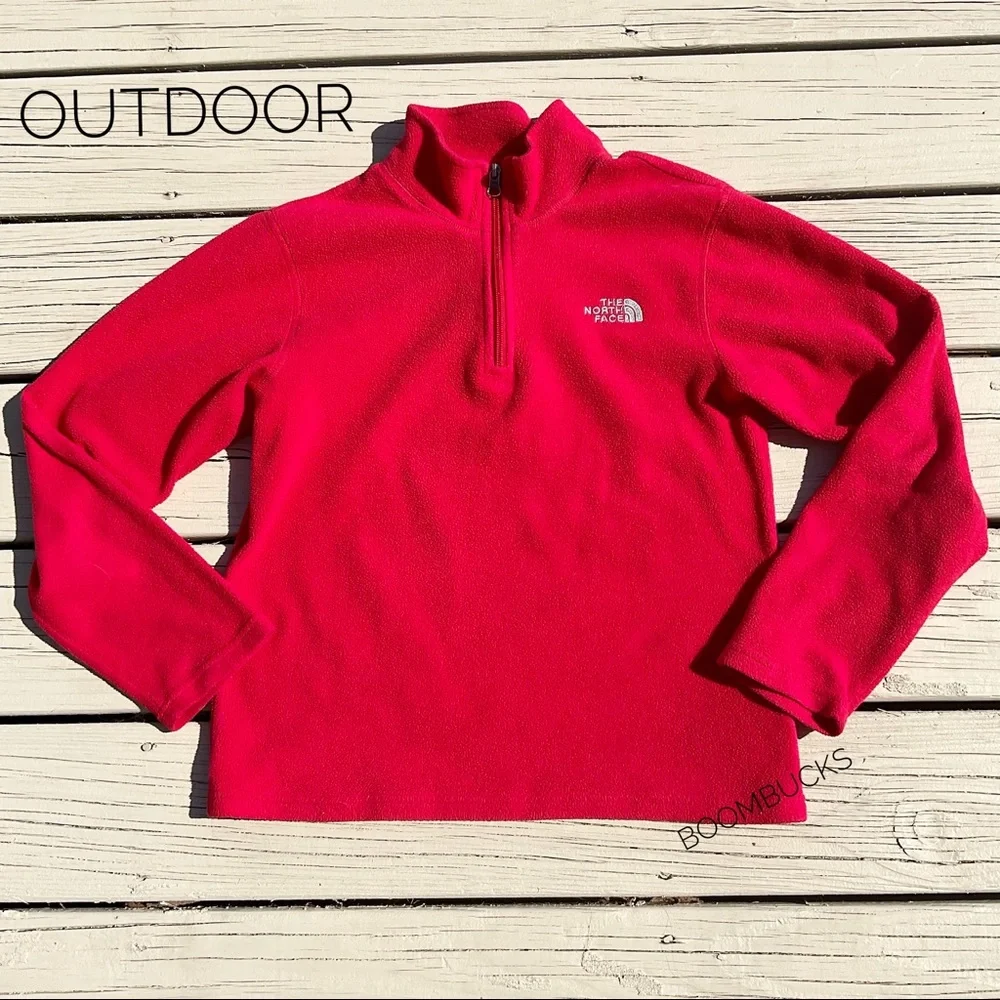 The North Face Fleece Quarter Zip Boys Large 14/16 - Picture 2 of 9